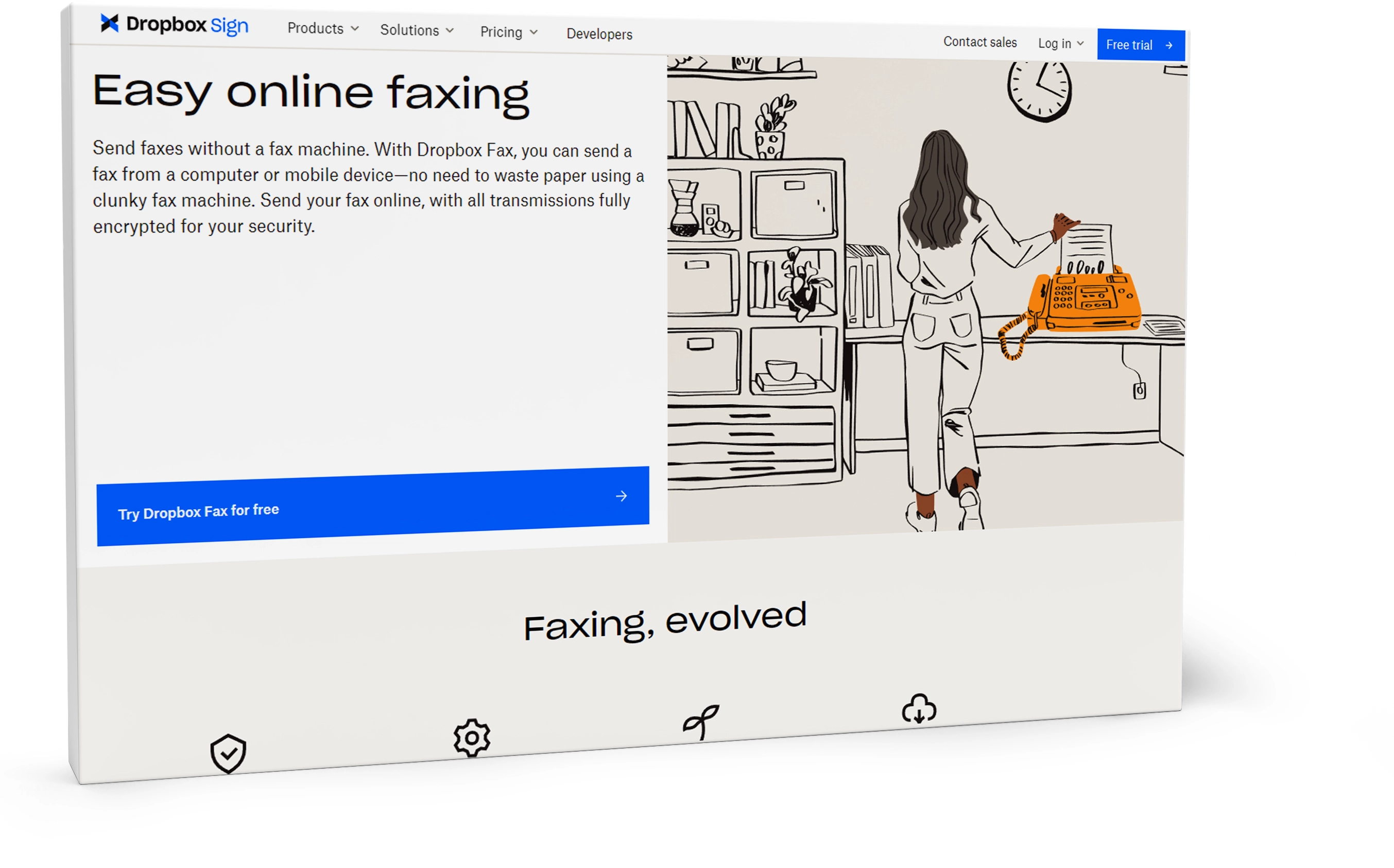 A screenshot of a Dropbox landing page designed by Banner Year that had a much higher conversion rate.